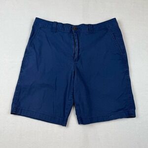 Magellan Outdoors Chino Shorts Mens 35 Navy Blue Stretch Gorpcore Hiking